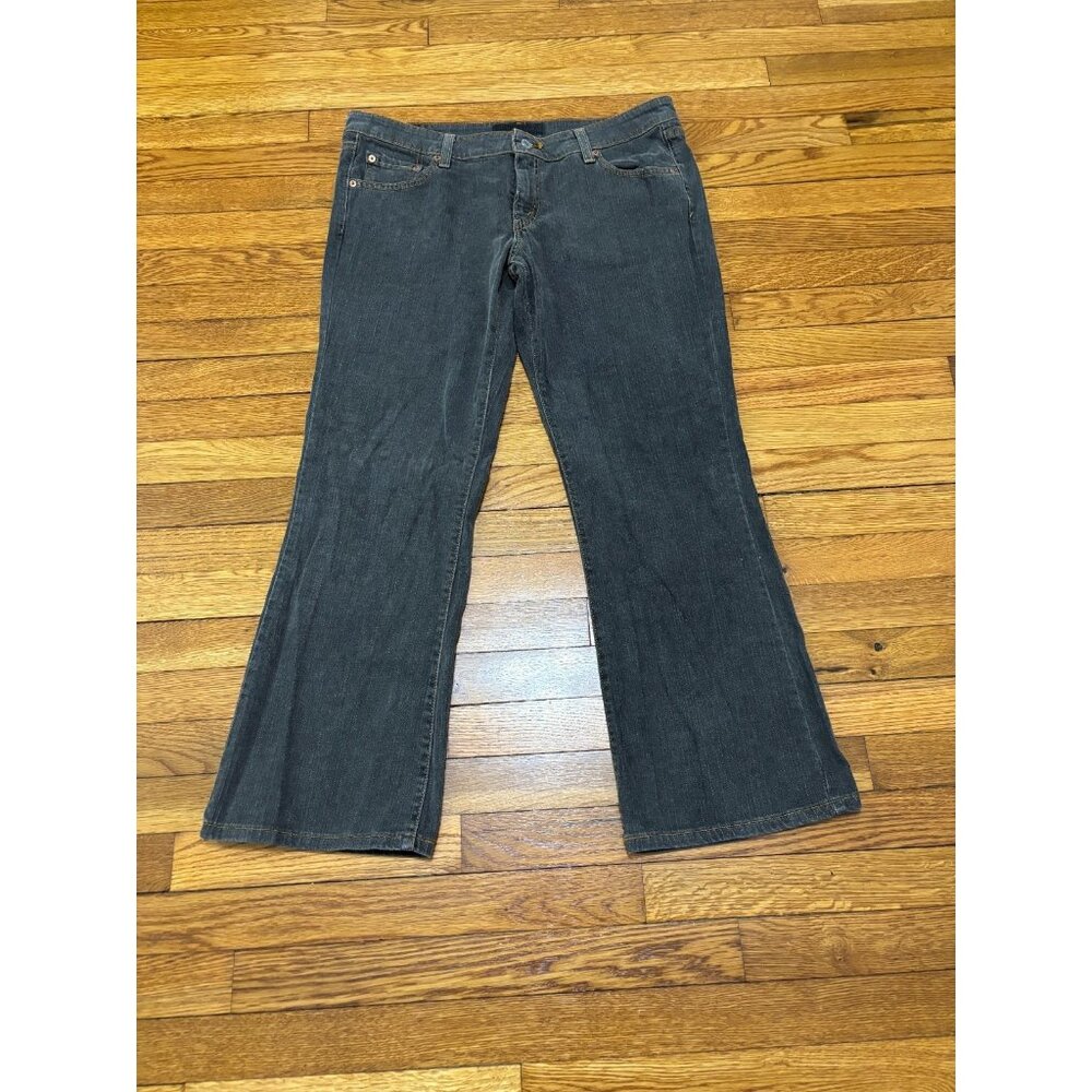 Vintage Levi's 518 Superlow Bootcut Jeans Womens Juniors 11 Short Gray Denim Y2K